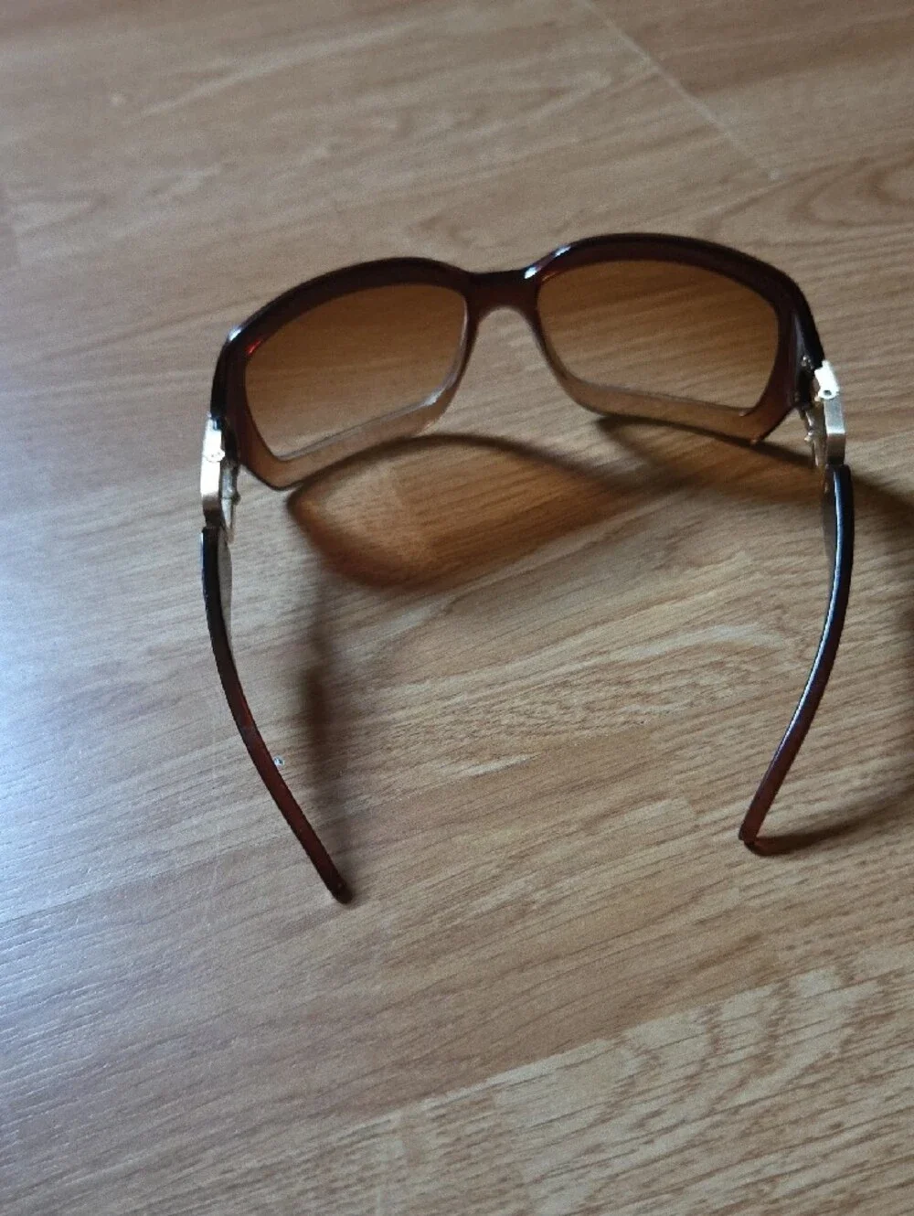 Women's Brown Gradient Sunglasses with Silver Accent